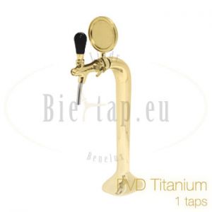 Lindr tapzuil staal pvd titanium kleurig 1-taps
