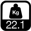 22.1 kg