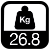 26.8 kg