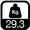 29.3 kg