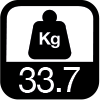 33.7 kg