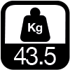 43.5 kg